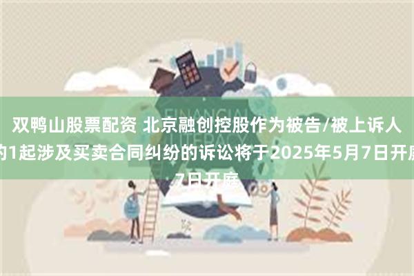双鸭山股票配资 北京融创控股作为被告/被上诉人的1起涉及买卖合同纠纷的诉讼将于2025年5月7日开庭