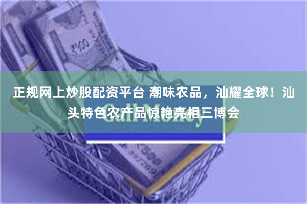 正规网上炒股配资平台 潮味农品，汕耀全球！汕头特色农产品惊艳亮相三博会