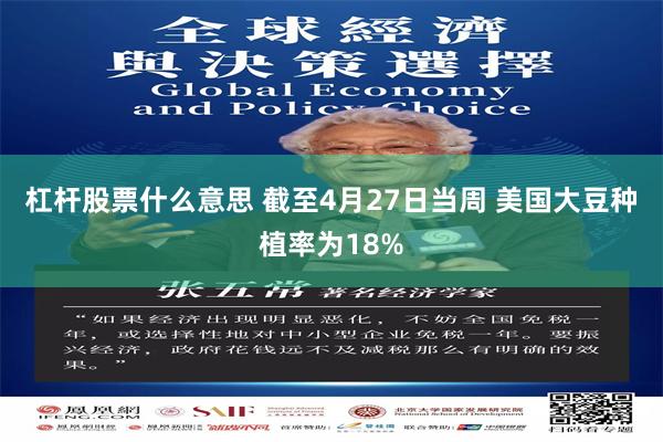 杠杆股票什么意思 截至4月27日当周 美国大豆种植率为18%