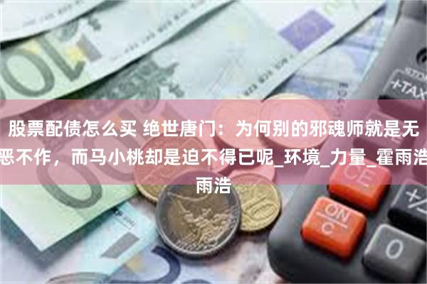 股票配债怎么买 绝世唐门：为何别的邪魂师就是无恶不作，而马小桃却是迫不得已呢_环境_力量_霍雨浩