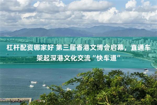 杠杆配资哪家好 第三届香港文博会启幕，直通车架起深港文化交流“快车道”