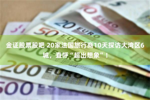 金证股票股吧 20家法国旅行商10天探访大湾区6城，直呼“超出想象”！