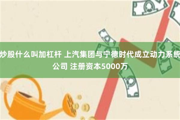 炒股什么叫加杠杆 上汽集团与宁德时代成立动力系统公司 注册资本5000万