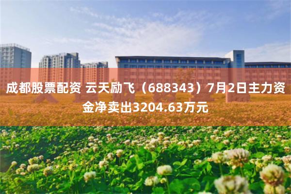 成都股票配资 云天励飞(688343)7月2日主力资金净卖出3204.63万元