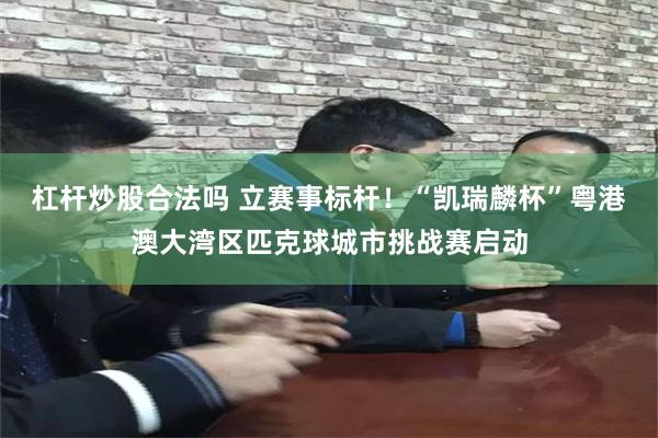 杠杆炒股合法吗 立赛事标杆！“凯瑞麟杯”粤港澳大湾区匹克球城市挑战赛启动