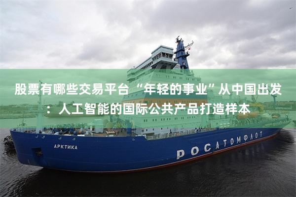 股票有哪些交易平台 “年轻的事业”从中国出发：人工智能的国际公共产品打造样本