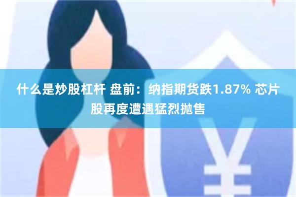 什么是炒股杠杆 盘前：纳指期货跌1.87% 芯片股再度遭遇猛烈抛售